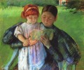 Krankenschwester Lesung Mütter Kinder Mary Cassatt
